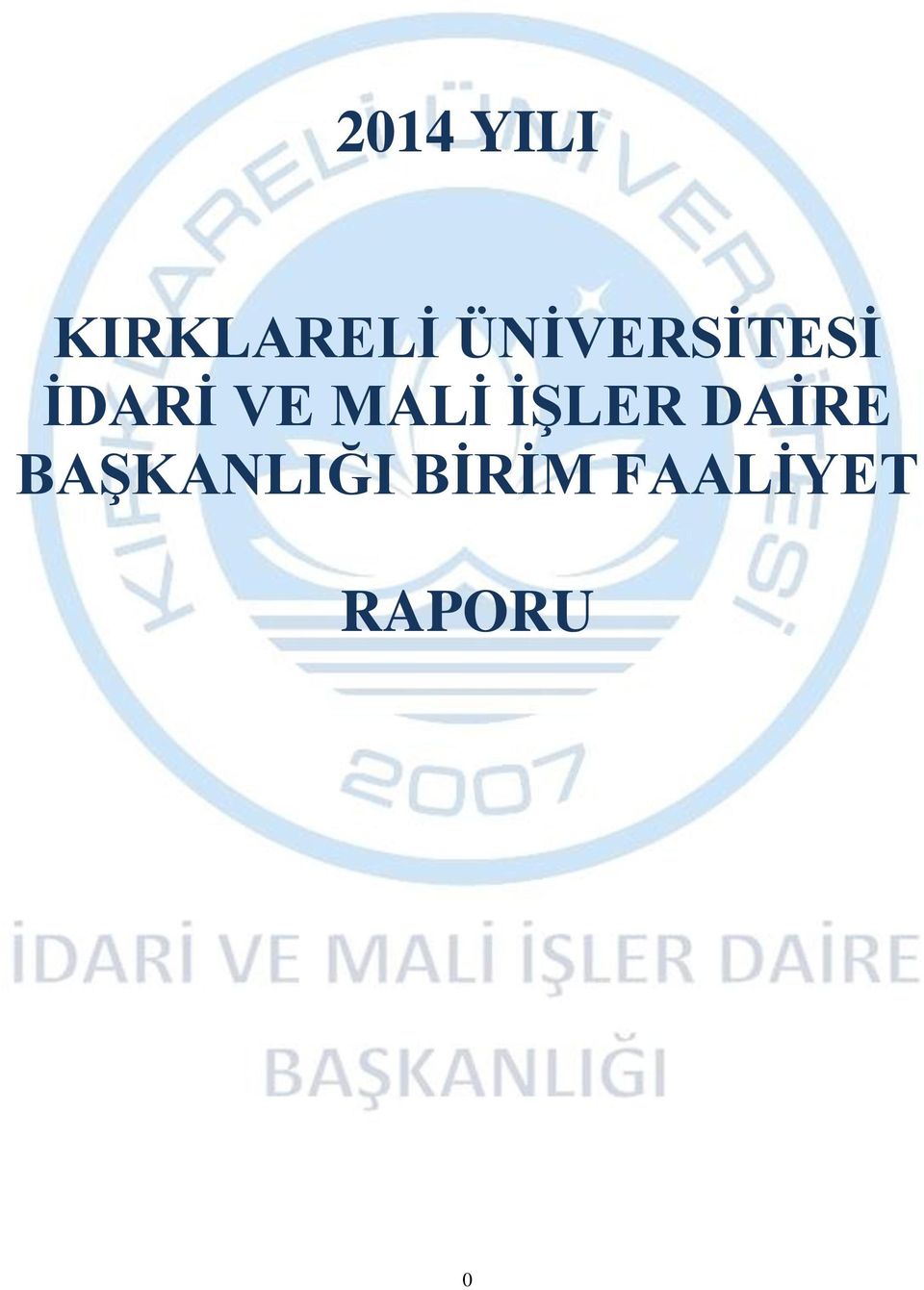 MALİ İŞLER DAİRE