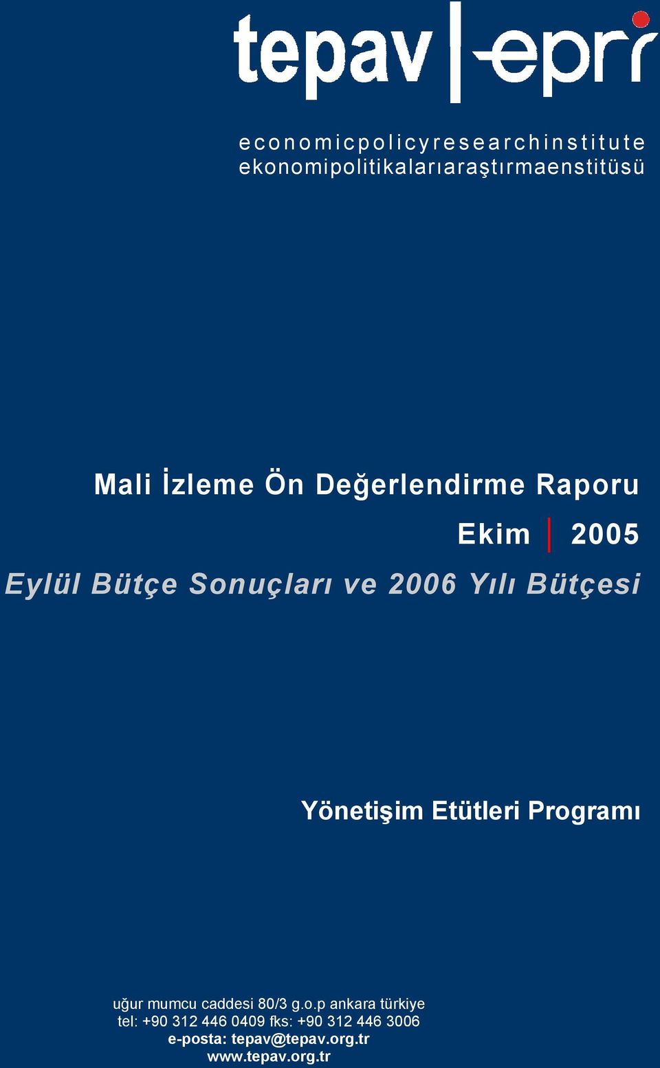 Bütçesi Yönetişim Etütleri Prog