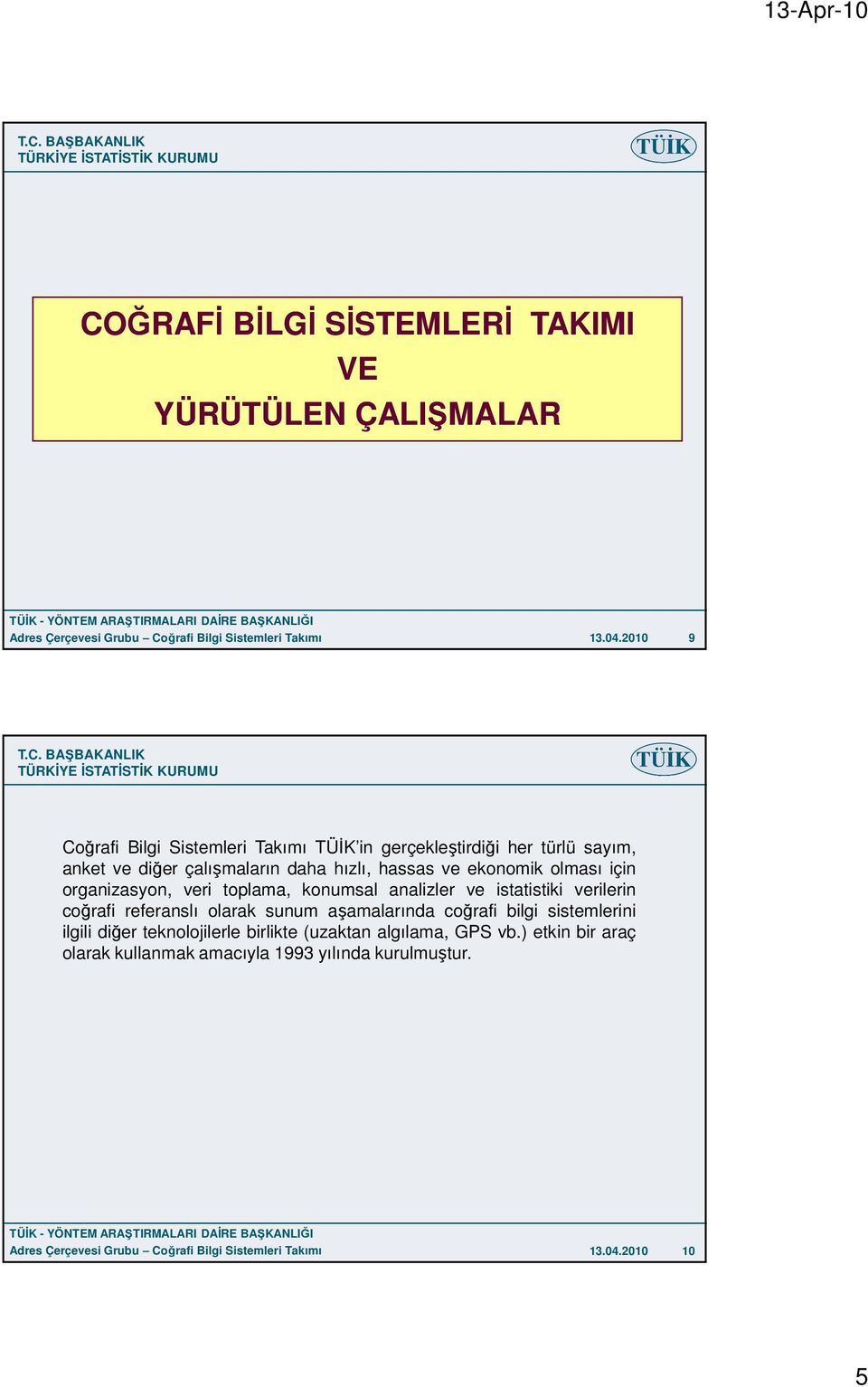 organizasyon, veri toplama, konumsal analizler ve istatistiki verilerin coğrafi referanslı olarak sunum aşamalarında coğrafi bilgi sistemlerini ilgili