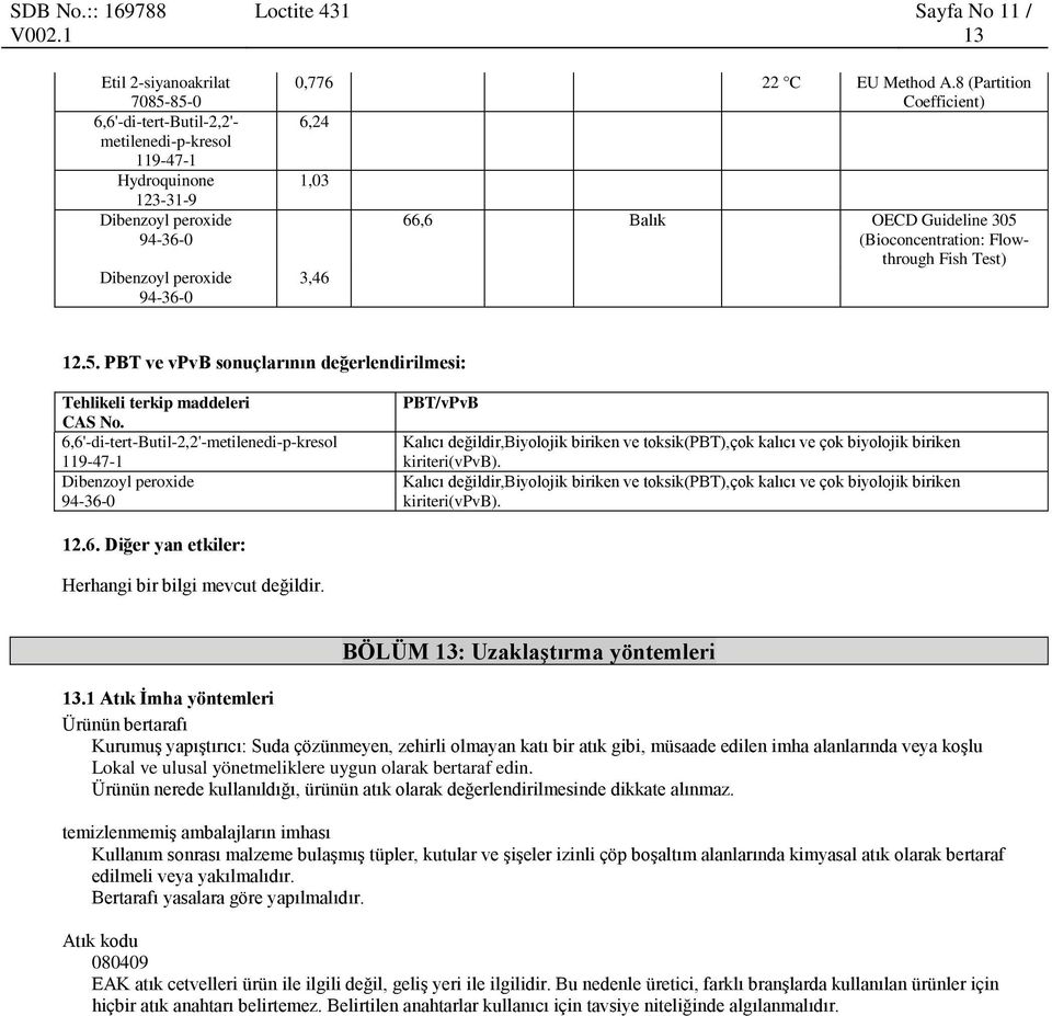 (Bioconcentration: Flowthrough Fish Test) 12.5.