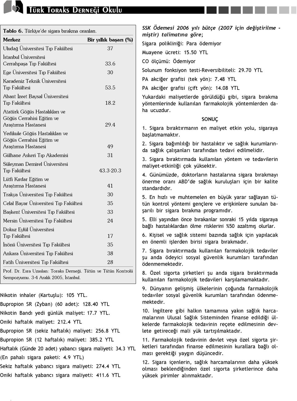 2 Atatürk Gö üs Hastal klar ve Gö üs Cerrahisi E itim ve Araflt rma Hastanesi 29.