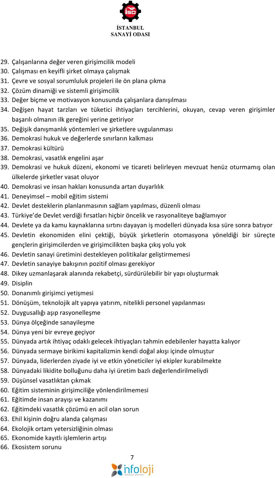 Değişen hayat tarzları ve tüketici ihtiyaçları tercihlerini, okuyan, cevap veren girişimler başarılı olmanın ilk gereğini yerine getiriyor 35.