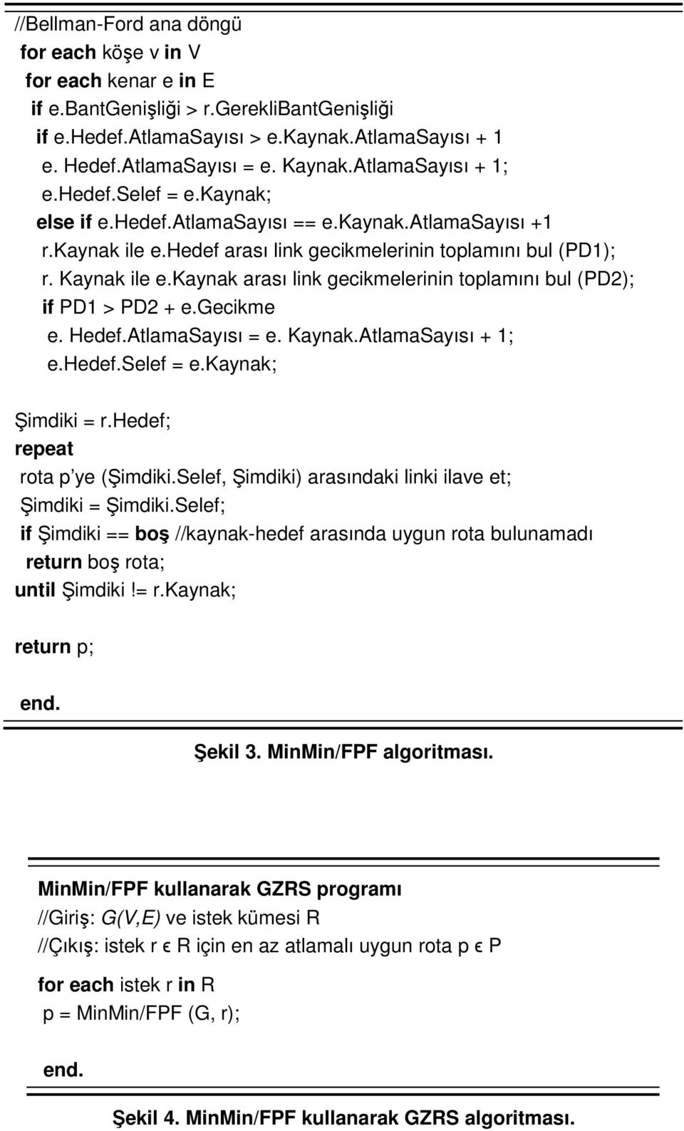 kaynak arası link gecikmelerinin toplamını bul (PD2); if PD1 > PD2 + e.gecikme e. Hedef.AtlamaSayısı = e. Kaynak.AtlamaSayısı + 1; e.hedef.selef = e.kaynak; Şimdiki = r.