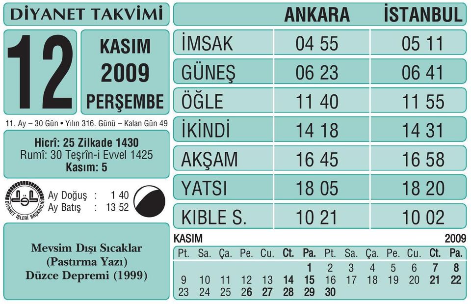 Kas m: 5 y Do ufl : 1 40 y Bat fl : 13 52 Mevsim D fl S caklar (Past rma