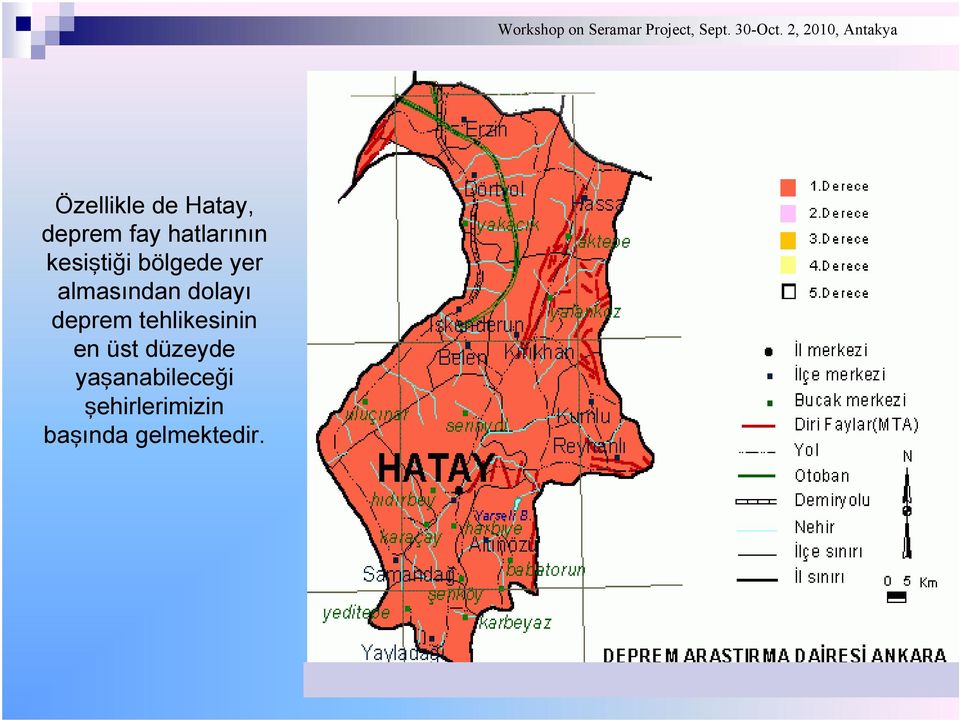 deprem tehlikesinin en üst düzeyde