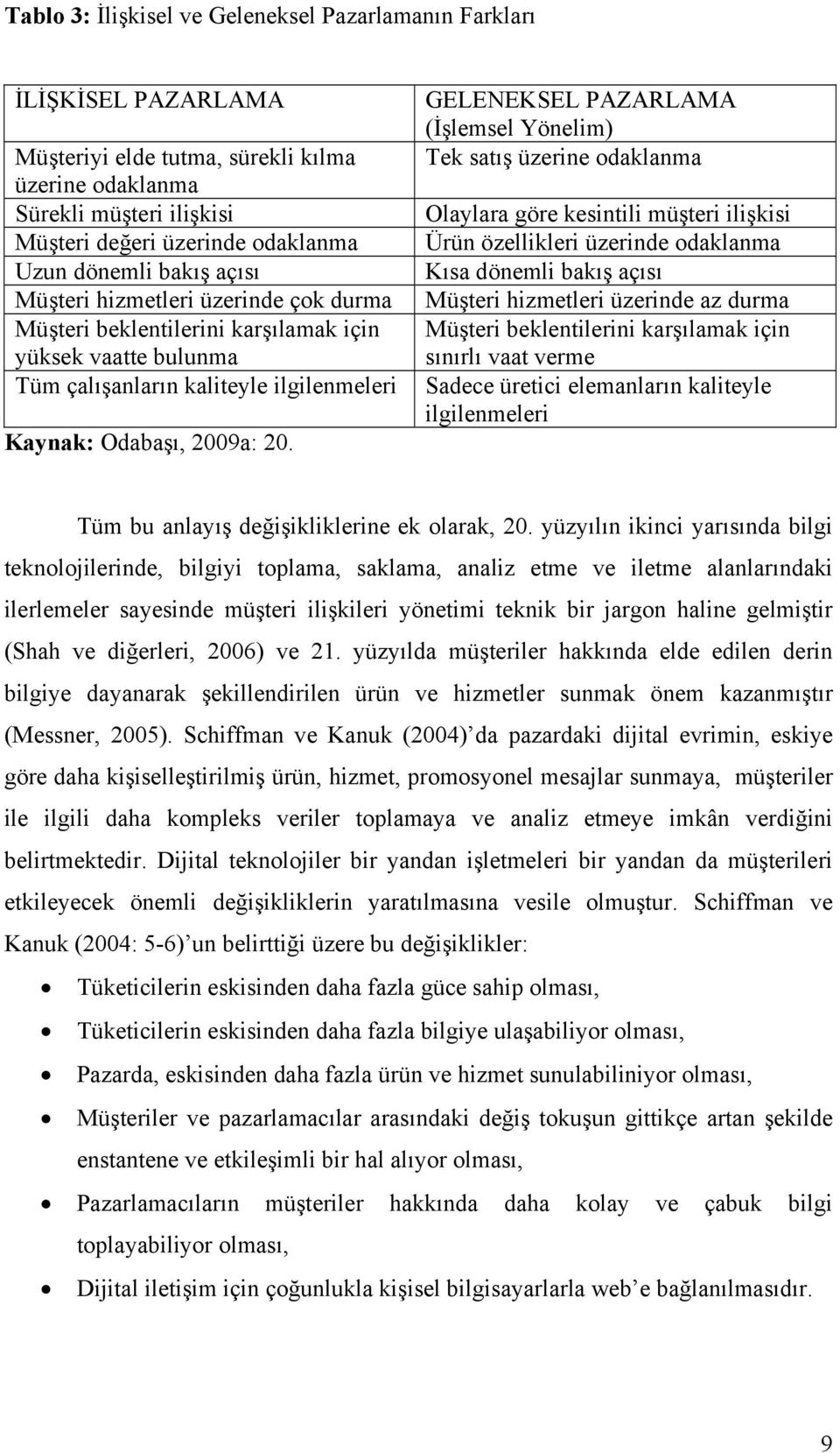 GELENEKSEL PAZARLAMA (İşlemsel Yönelim) Tek satış üzerine odaklanma Olaylara göre kesintili müşteri ilişkisi Ürün özellikleri üzerinde odaklanma Kısa dönemli bakış açısı Müşteri hizmetleri üzerinde