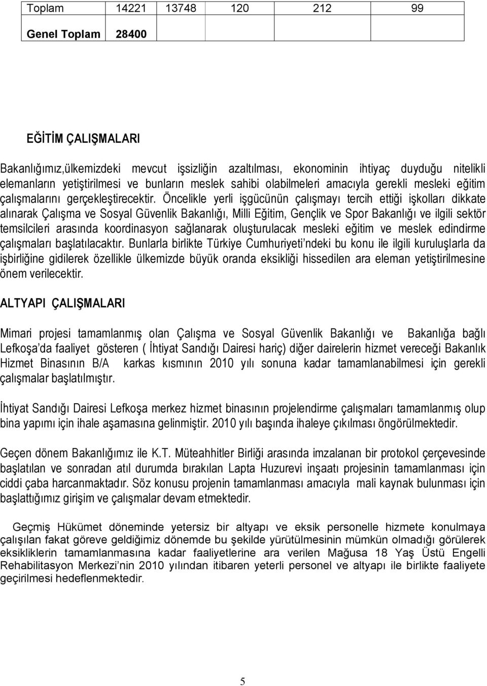 Öncelikle yerli işgücünün çalışmayı tercih ettiği işkolları dikkate alınarak Çalışma ve Sosyal Güvenlik Bakanlığı, Milli Eğitim, Gençlik ve Spor Bakanlığı ve ilgili sektör temsilcileri arasında