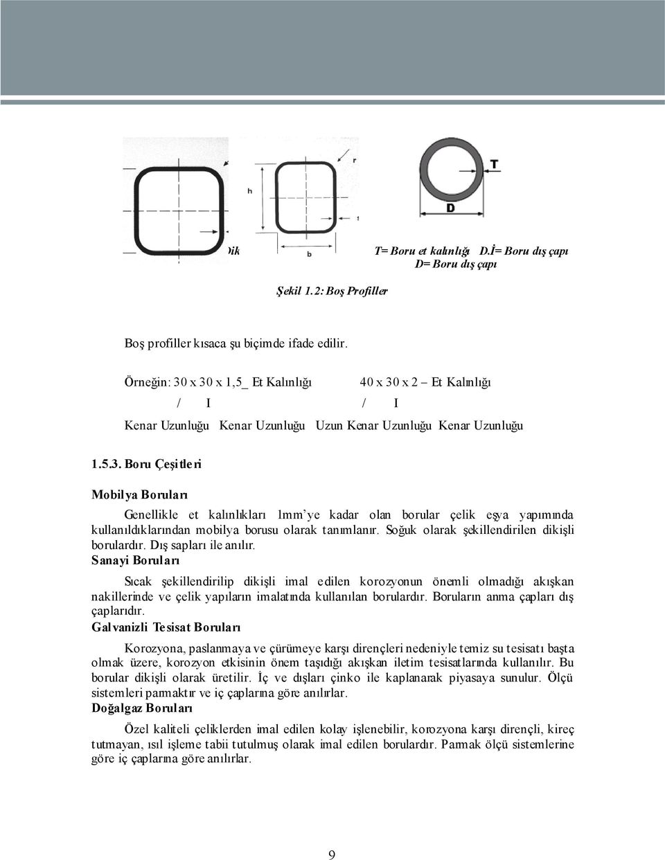 Soğuk olarak şekillendirilen dikişli borulardır. Dış sapları ile anılır.