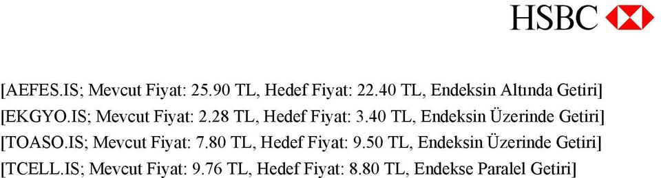 40 TL, Endeksin Üzerinde Getiri] [TOASO.IS; Mevcut Fiyat: 7.80 TL, Hedef Fiyat: 9.