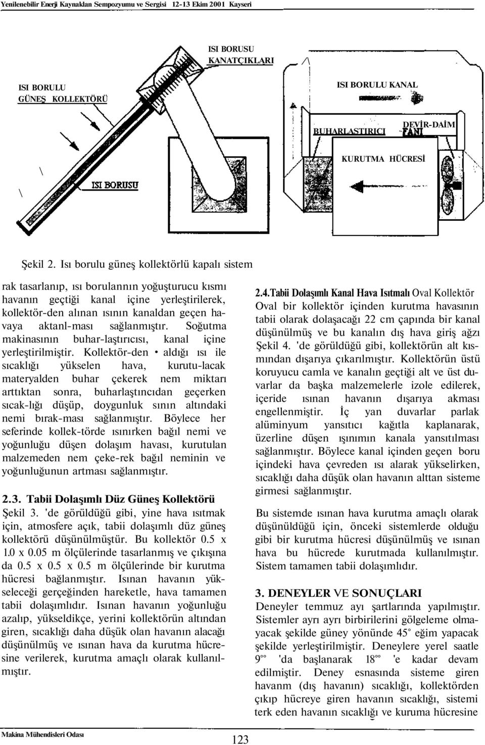 sağlanmıştır. Soğutma makinasının buhar-laştırıcısı, kanal içine yerleştirilmiştir.