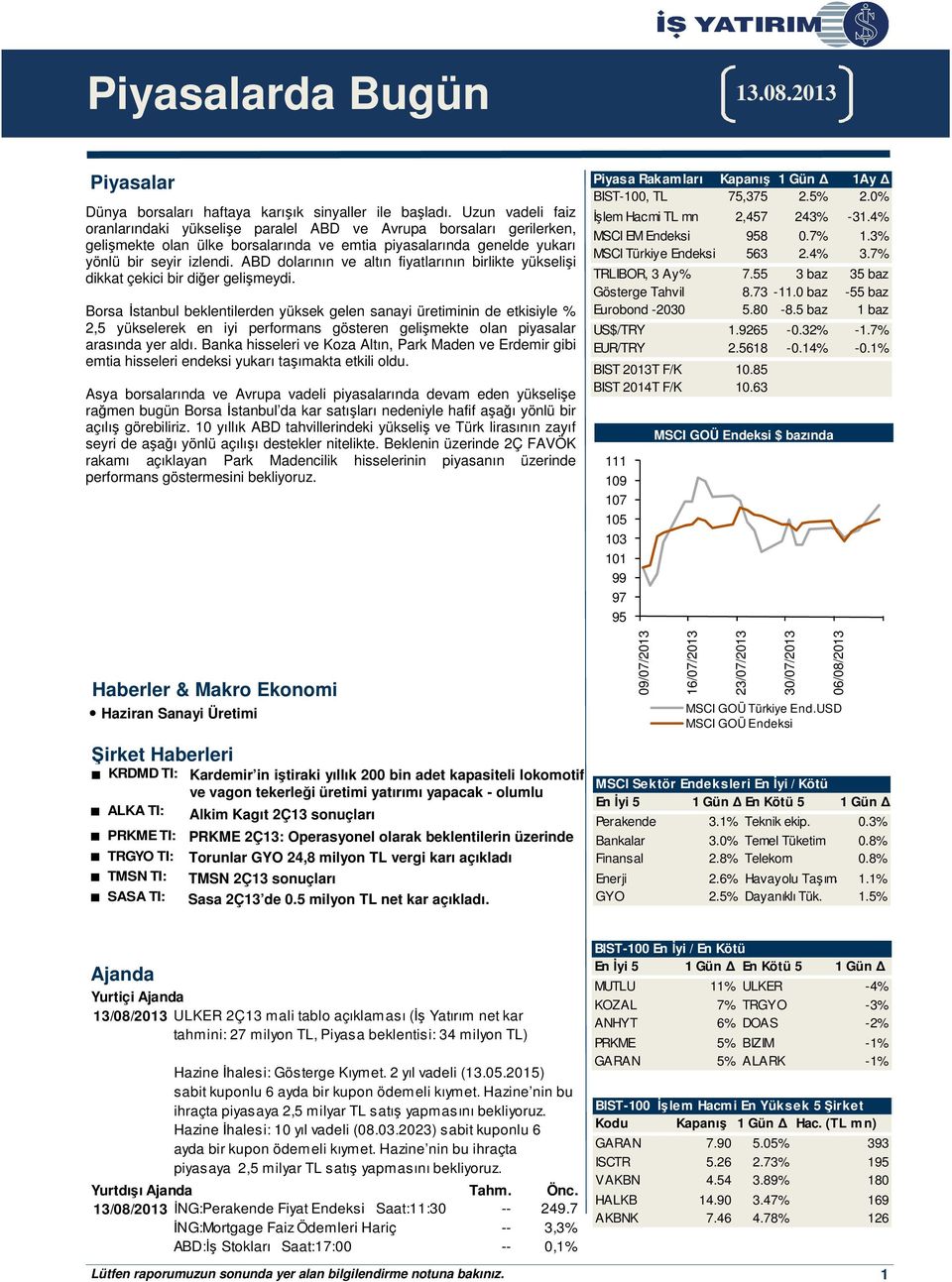 ABD dolarının ve altın fiyatlarının birlikte yükselişi dikkat çekici bir diğer gelişmeydi.