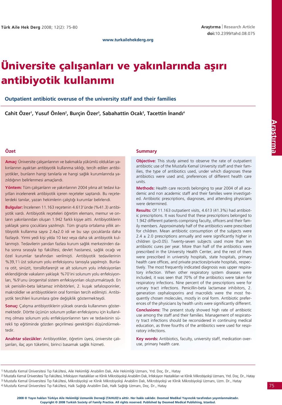 www.turkailehekderg.org Araflt rma Research Article doi:1.2399/tahd.8.