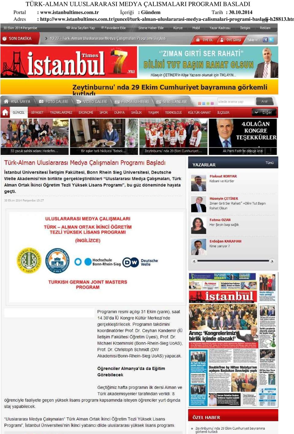 10.2014 Adres : http://www.istanbultimes.com.