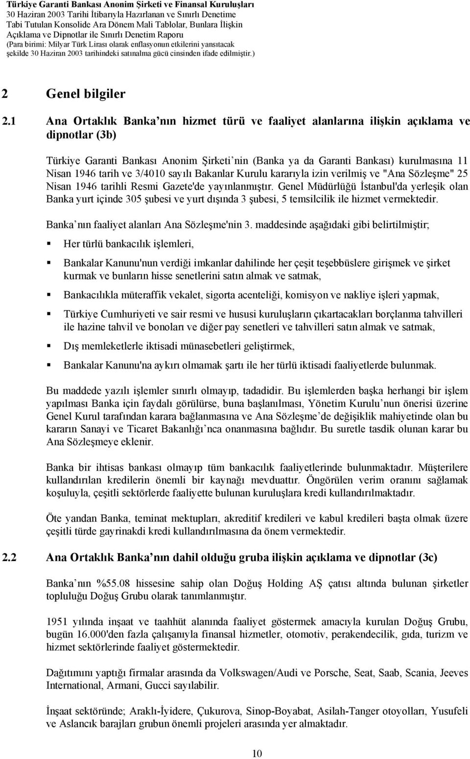 ve 3/4010 sayılı Bakanlar Kurulu kararıyla izin verilmiş ve "Ana Sözleşme" 25 Nisan 1946 tarihli Resmi Gazete'de yayınlanmıştır.