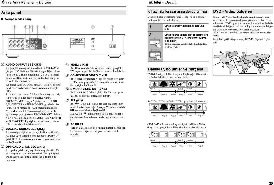 DVD - Video bölgeleri Bütün DVD Video diskleri kutular n n üzerinde, diskin hangi bölge ile uyumlu oldu unu gösteren bir bölge iflareti vard r.