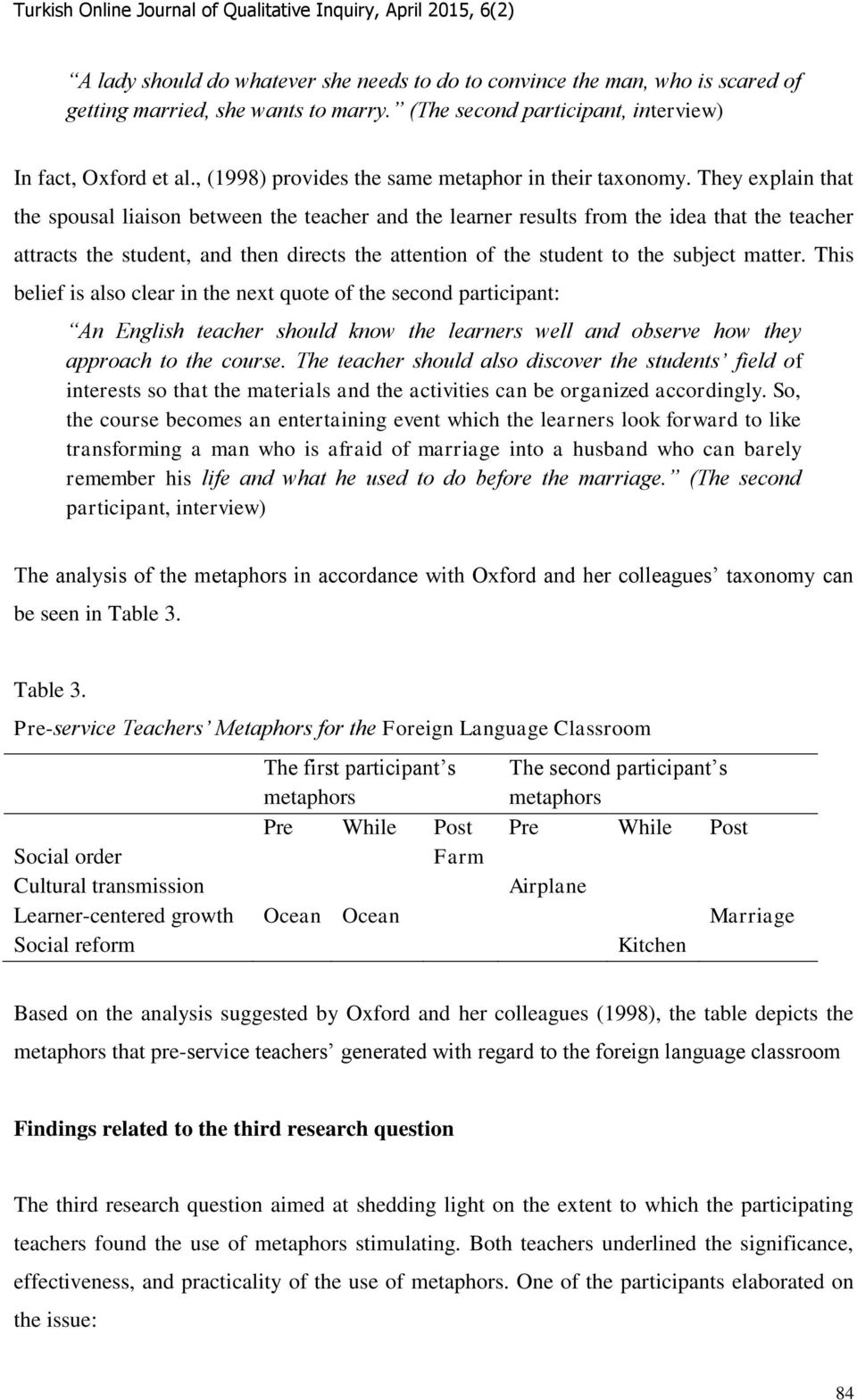 They explain that the spousal liaison between the teacher and the learner results from the idea that the teacher attracts the student, and then directs the attention of the student to the subject