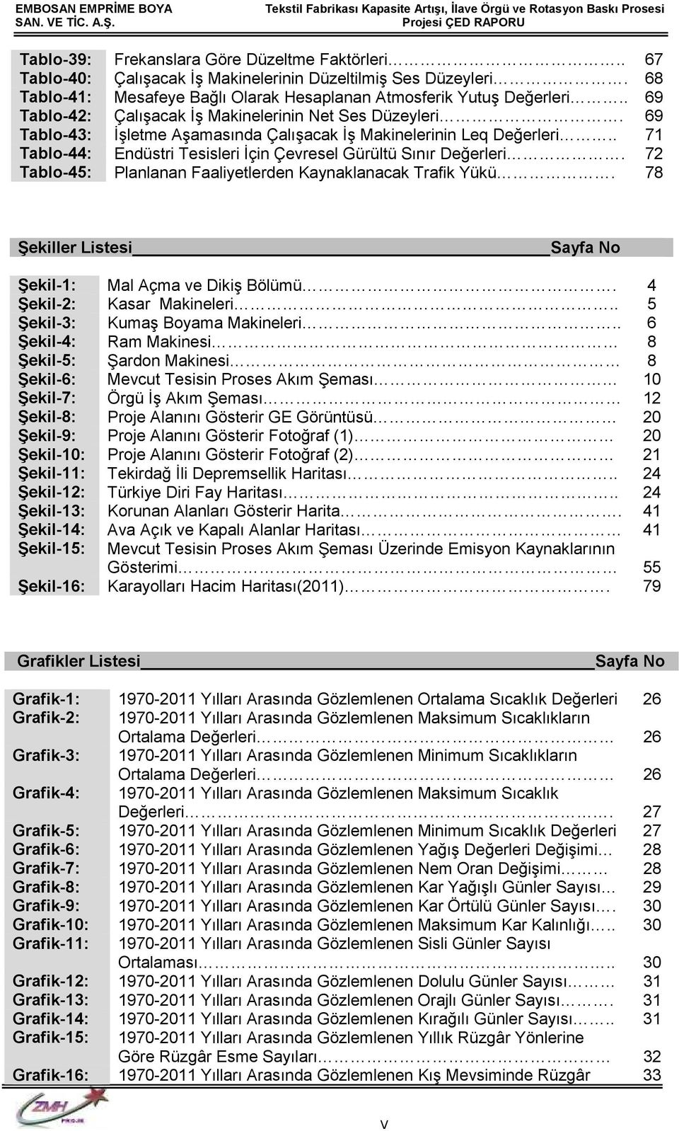 . 71 Tablo-44: Endüstri Tesisleri İçin Çevresel Gürültü Sınır Değerleri. 72 Tablo-45: Planlanan Faaliyetlerden Kaynaklanacak Trafik Yükü.