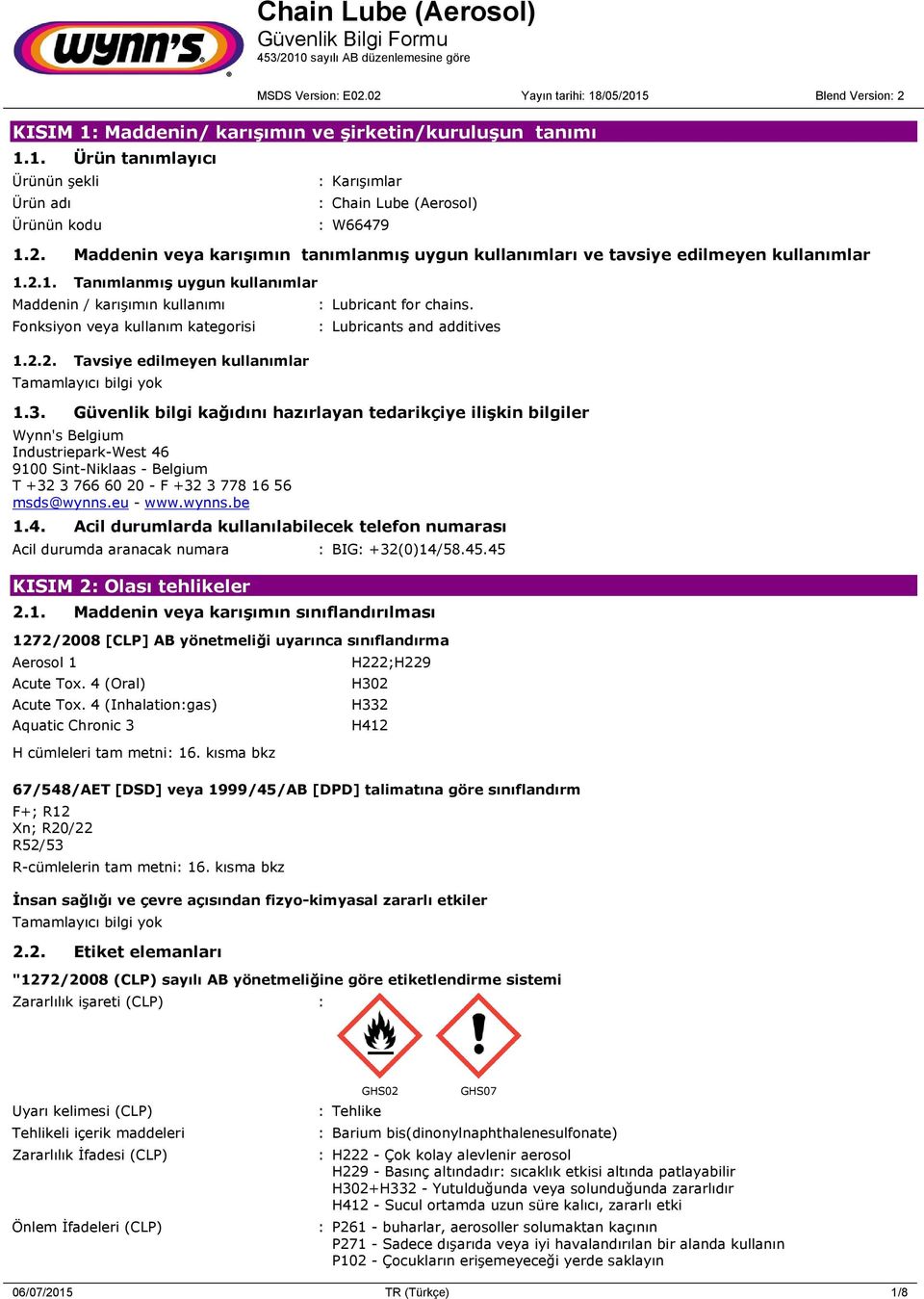 : Lubricants and additives 1.3.