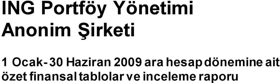 2009 ara hesap dönemine ait