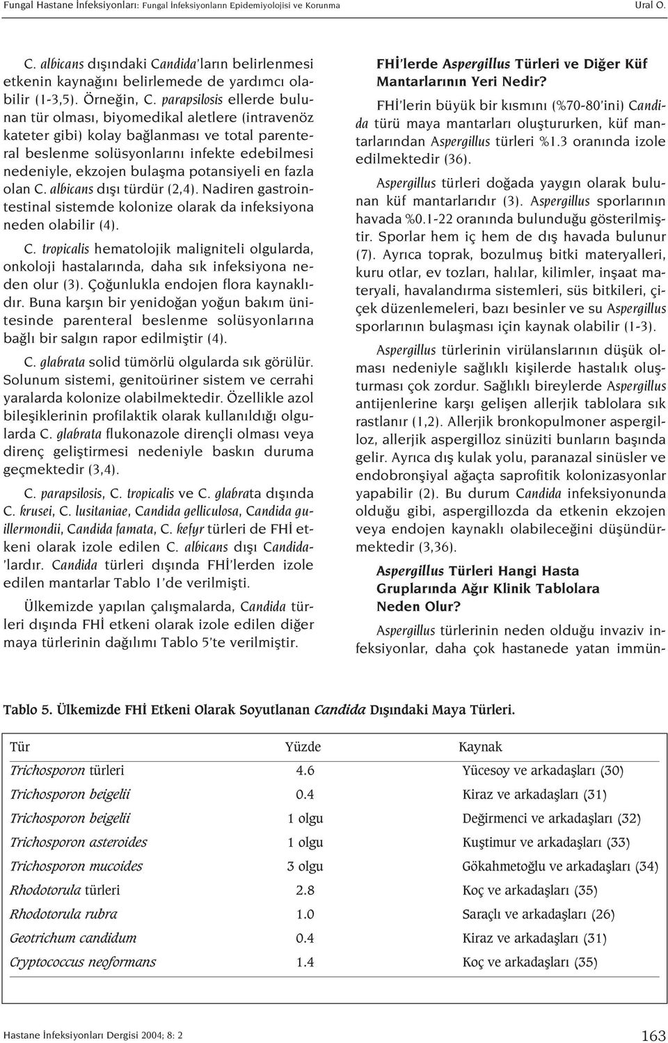 parapsilosis ellerde bulunan tür olmas, biyomedikal aletlere (intravenöz kateter gibi) kolay ba lanmas ve total parenteral beslenme solüsyonlar n infekte edebilmesi nedeniyle, ekzojen bulaflma