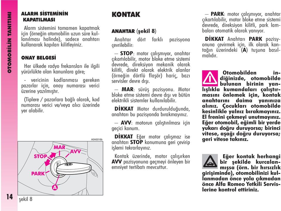 (Tiplere / pazarlara baðlý olarak, kod numarasý verici ve/veya alýcý üzerinde yer alabilir.