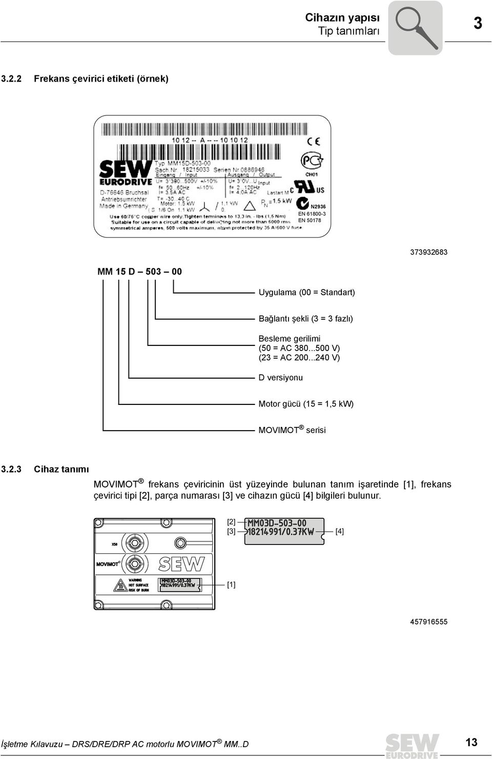 Besleme gerilimi (5 = AC 38...5 V) (23