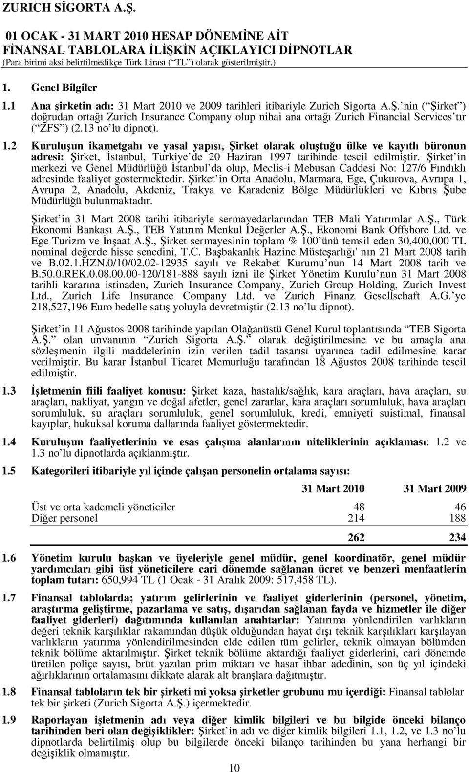 2 Kurulu un ikametgah ve yasal yap, irket olarak olu tu u ülke ve kay tl büronun adresi: irket, stanbul, Türkiye de 20 Haziran 1997 tarihinde tescil edilmi tir.