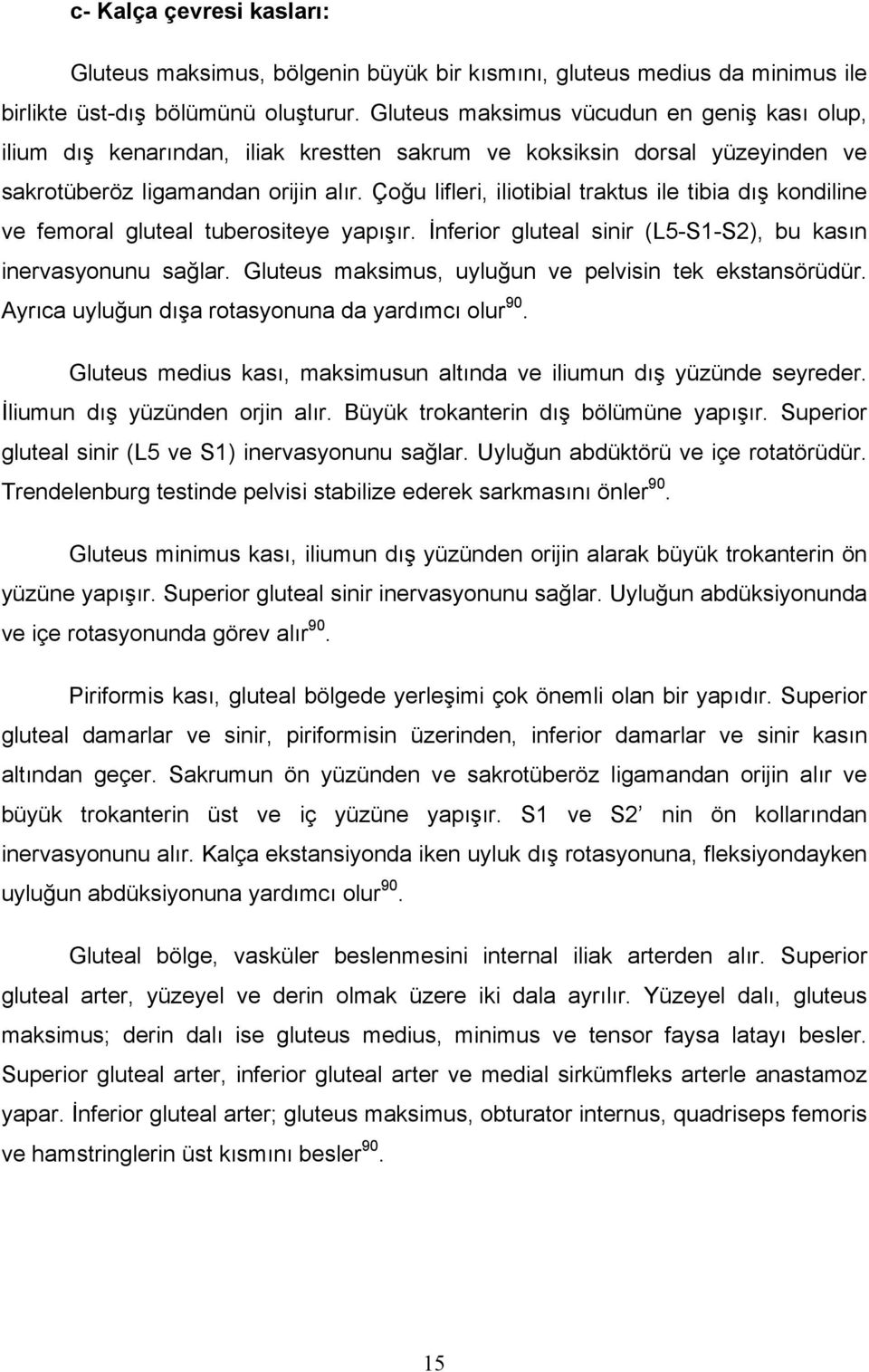 Çoğu lifleri, iliotibial traktus ile tibia dış kondiline ve femoral gluteal tuberositeye yapışır. İnferior gluteal sinir (L5-S1-S2), bu kasın inervasyonunu sağlar.