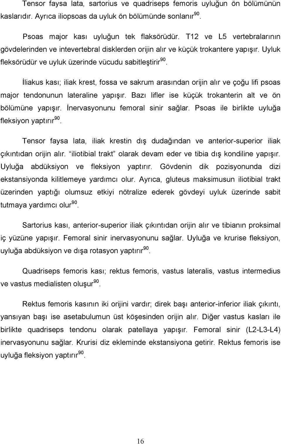 İliakus kası; iliak krest, fossa ve sakrum arasından orijin alır ve çoğu lifi psoas major tendonunun lateraline yapışır. Bazı lifler ise küçük trokanterin alt ve ön bölümüne yapışır.