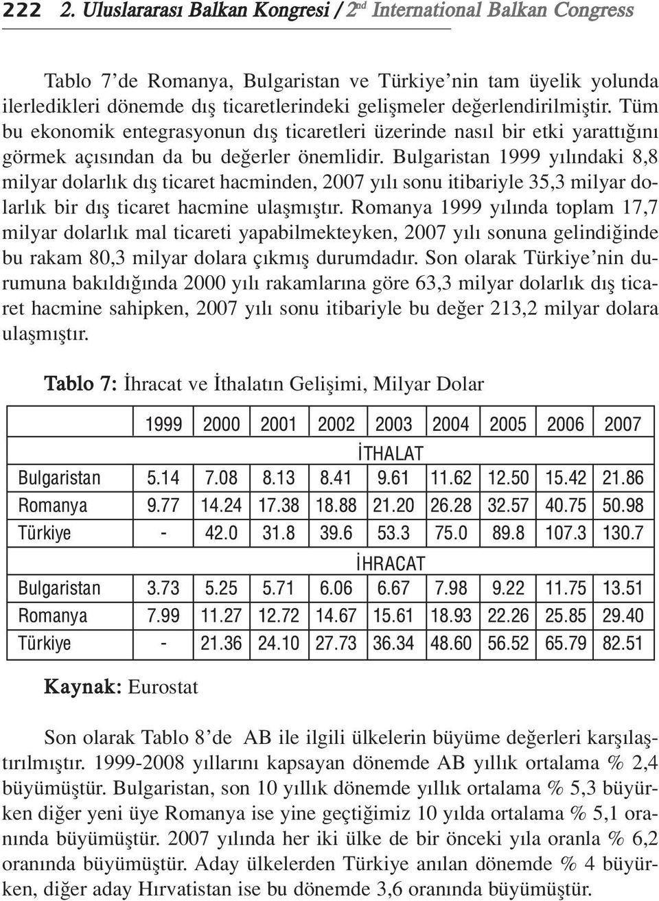 erlendirilmifltir. Tüm bu ekonomik entegrasyonun d fl ticaretleri üzerinde nas l bir etki yaratt n görmek aç s ndan da bu de erler önemlidir.