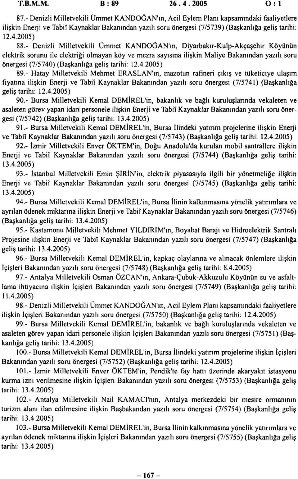 - Denizli Milletvekili Ümmet KANDOĞAN'ın, Diyarbakır-Kulp-Akçaşehir Köyünün elektrik sorunu ile elektriği olmayan köy ve mezra sayısına ilişkin Maliye Bakanından yazılı soru önergesi (7/5740)