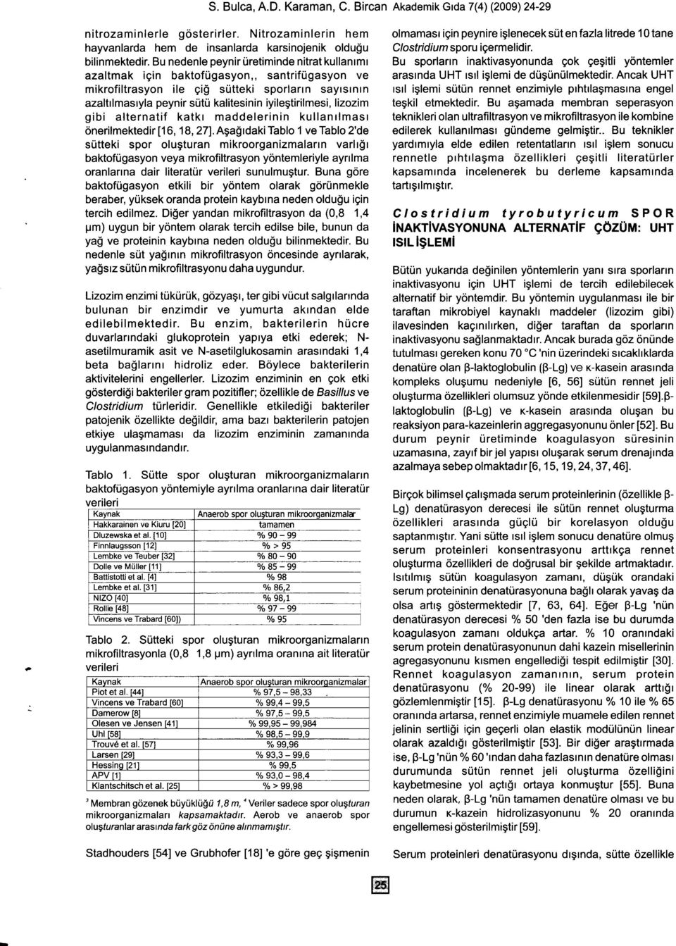 Bu nedenle peynir tiretiminde nitrat kullanrmr Bu sporlarrn inaktivasyonunda gok gegitli yontemler azaltmak igin baktoftigasyon,, santrifrigasyon ve arasrnda UHT rsrl iglemi de d0g0n0lmektedir.