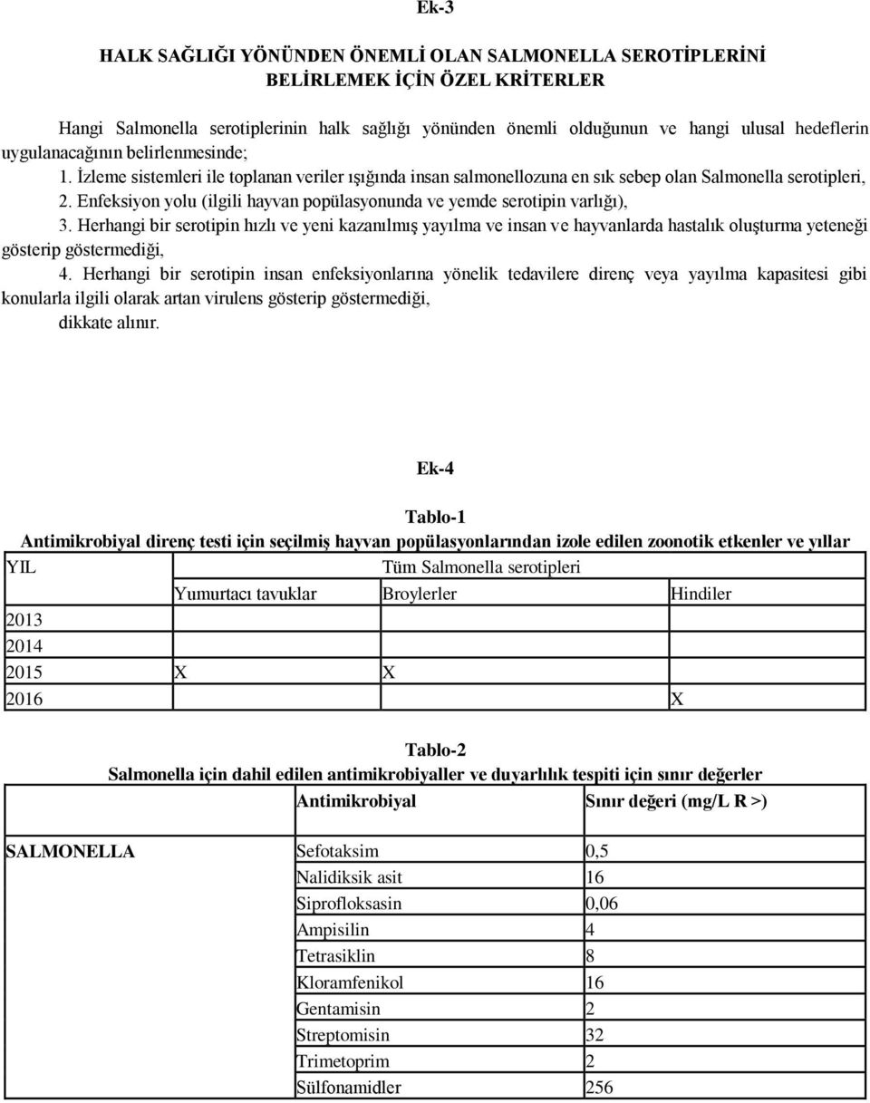 Herhangi bir serotipin hızlı ve yeni kazanılmış yayılma ve insan ve hayvanlarda hastalık oluşturma yeteneği gösterip göstermediği, 4.