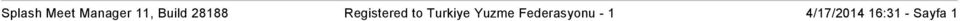 05 DERYA BÜYÜKUNCU AMERİKA (USA) 6/22/2008 ŞAMPİYONA KATILIM VE HARCIRAH BARAJLARI 15-16: 1:03.97; 17-18: 1:02.13; 19 +: 1:00.89 C FİNAL YILDIZLAR 1. Berk Özkul 16 Istanbul Fenerbahçe 58.03 717 BRJ 2.