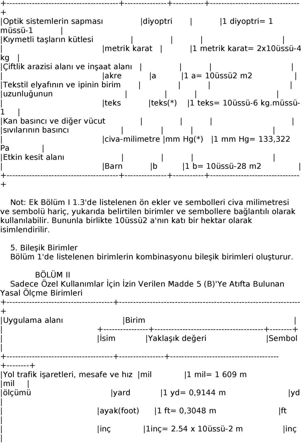 müssü- 1 Kan basıncı ve diğer vücut sıvılarının basıncı civa-milimetre mm Hg(*) 1 mm Hg= 133,322 Pa Etkin kesit alanı Barn b 1 b= 10üssü-28 m2