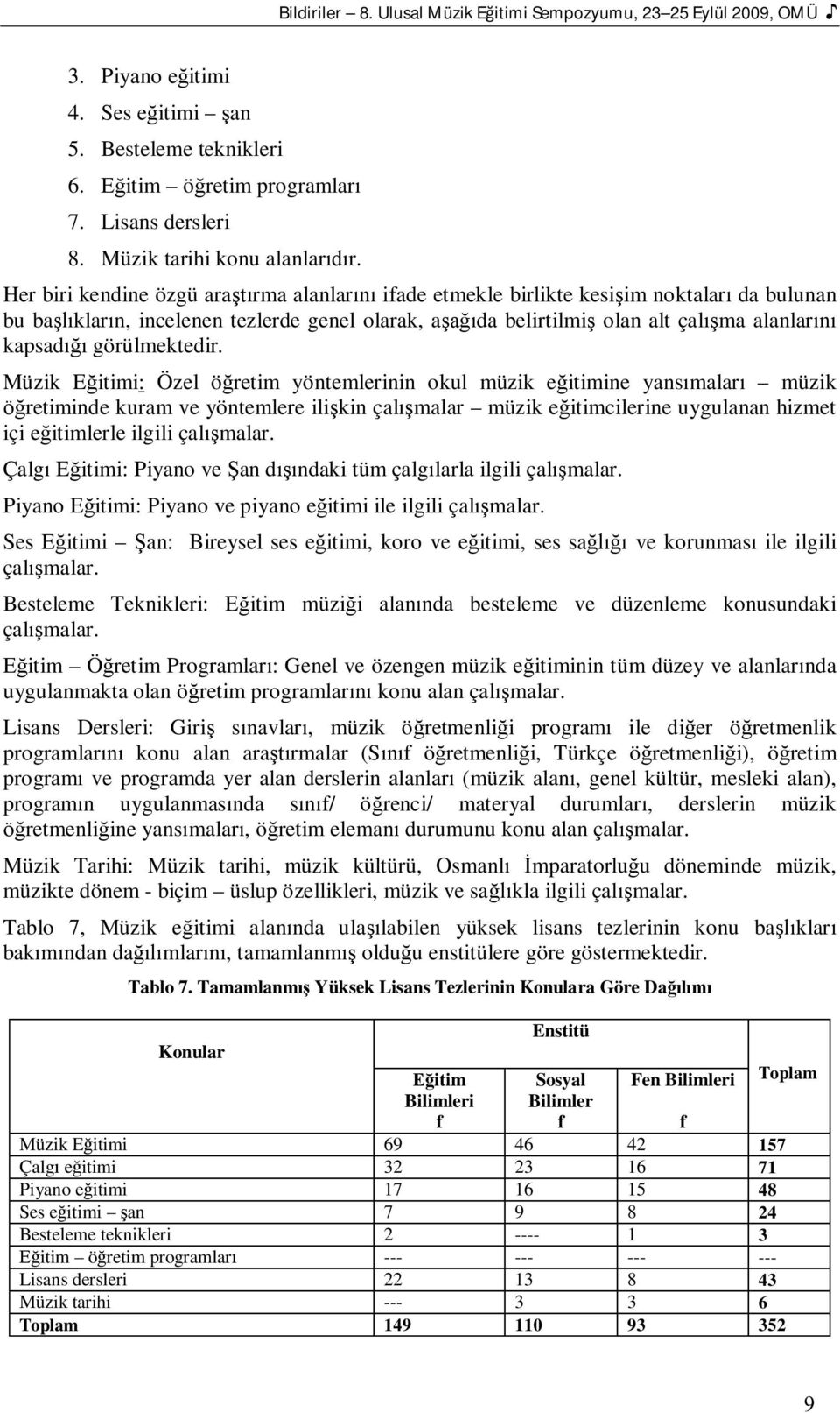 Her biri kendine özgü ara rma alanlar ifade etmekle birlikte kesi im noktalar da bulunan bu ba klar n, incelenen tezlerde genel olarak, a da belirtilmi olan alt çal ma alanlar kapsad görülmektedir.