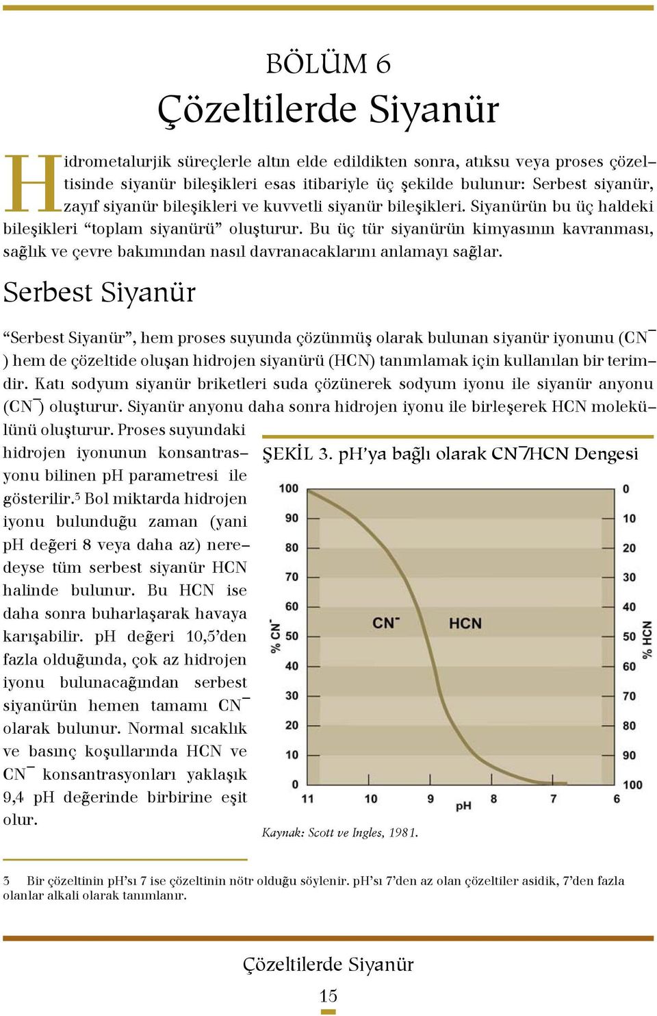 Bu üç tür siyanürün kimyasının kavranması, saðlık ve çevre bakımından nasıl davranacaklarını anlamayı saðlar.