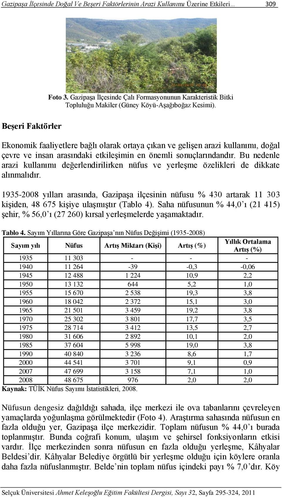 BeĢeri Faktörler Ekonomik faaliyetlere bağlı olarak ortaya çıkan ve gelişen arazi kullanımı, doğal çevre ve insan arasındaki etkileşimin en önemli sonuçlarındandır.