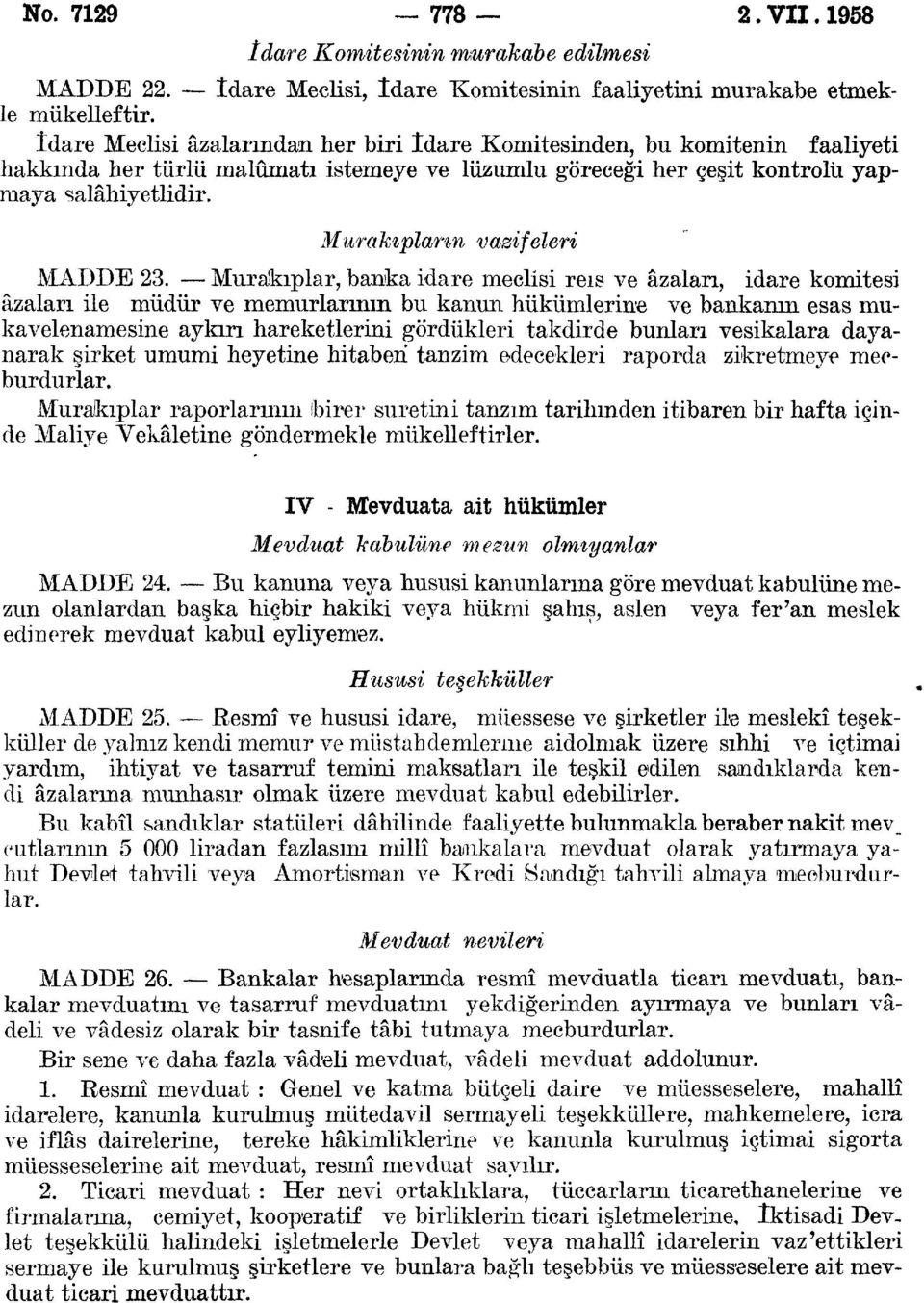 ''' " Murakıpların vazifeleri MADDE 23.