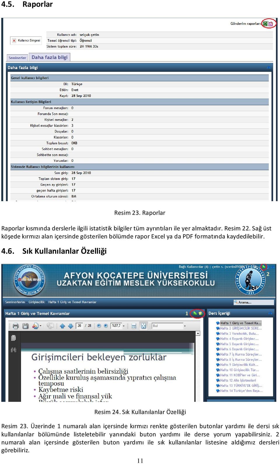 Sık Kullanılanlar Özelliği Resim 23.