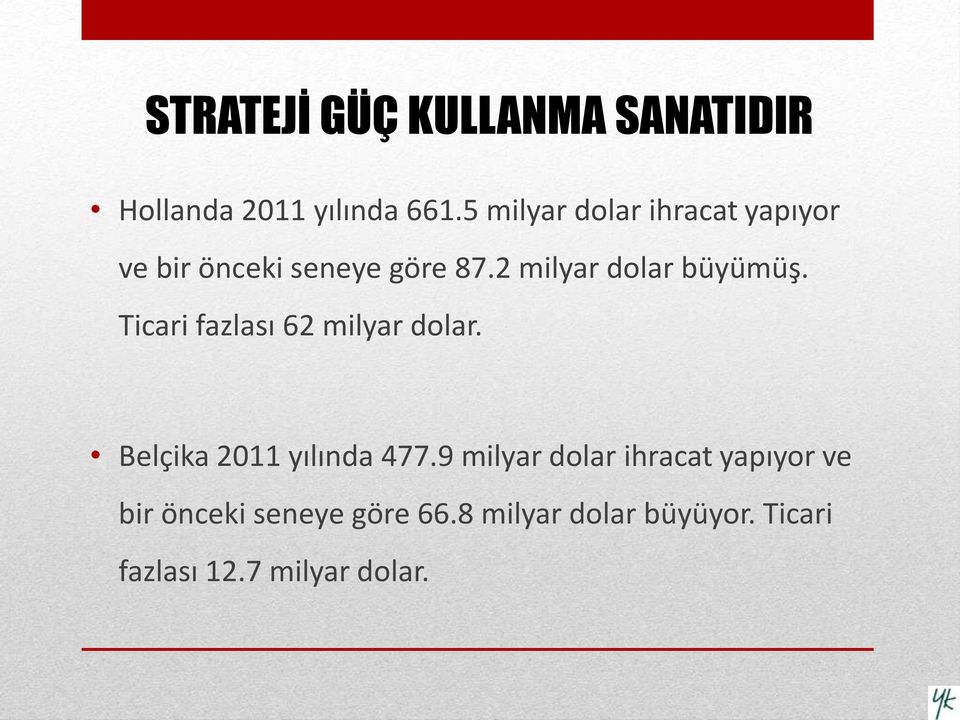 2 milyar dolar büyümüş. Ticari fazlası 62 milyar dolar.