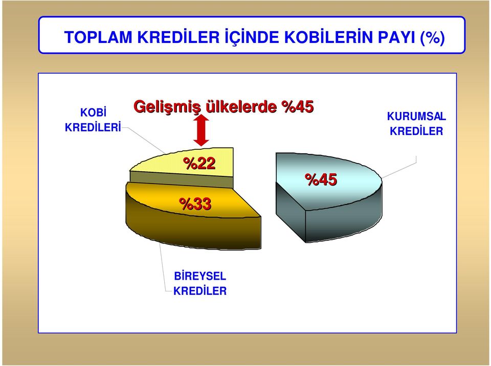 KREDĐLERĐ Gelişmiş ülkelerde