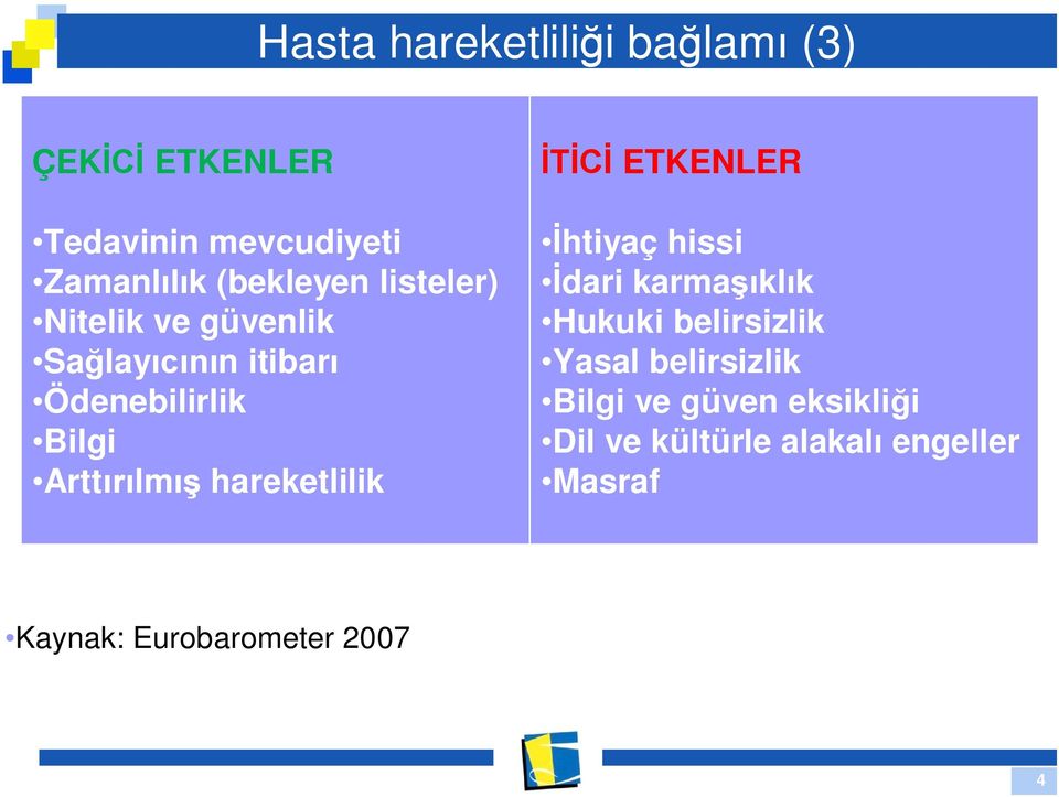 hareketlilik ETKENLER htiyaç hissi dari karma kl k Hukuki belirsizlik Yasal