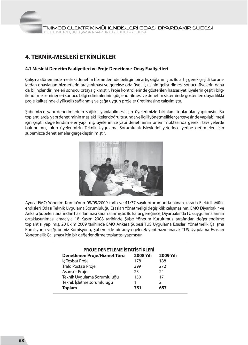 Proje kontrollerinde gösterilen hassasiyet, üyelerin çeşitli bilgilendirme seminerleri sonucu bilgi edinimlerinin güçlendirilmesi ve denetim sisteminde gösterilen duyarlılıkla proje kalitesindeki