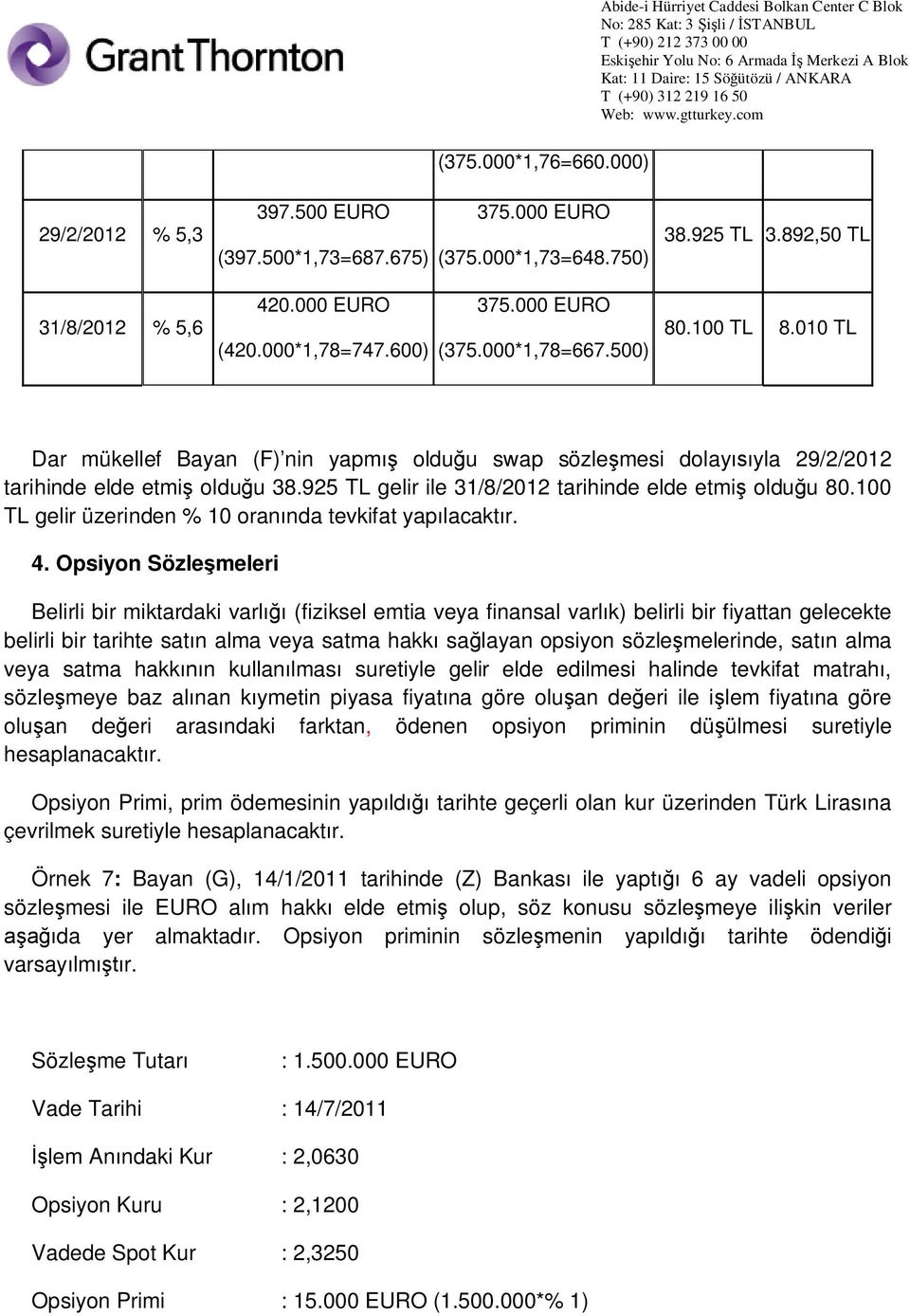 925 TL gelir ile 31/8/2012 tarihinde elde etmi oldu u 80.100 TL gelir üzerinden % 10 oran nda tevkifat yap lacakt r. 4.