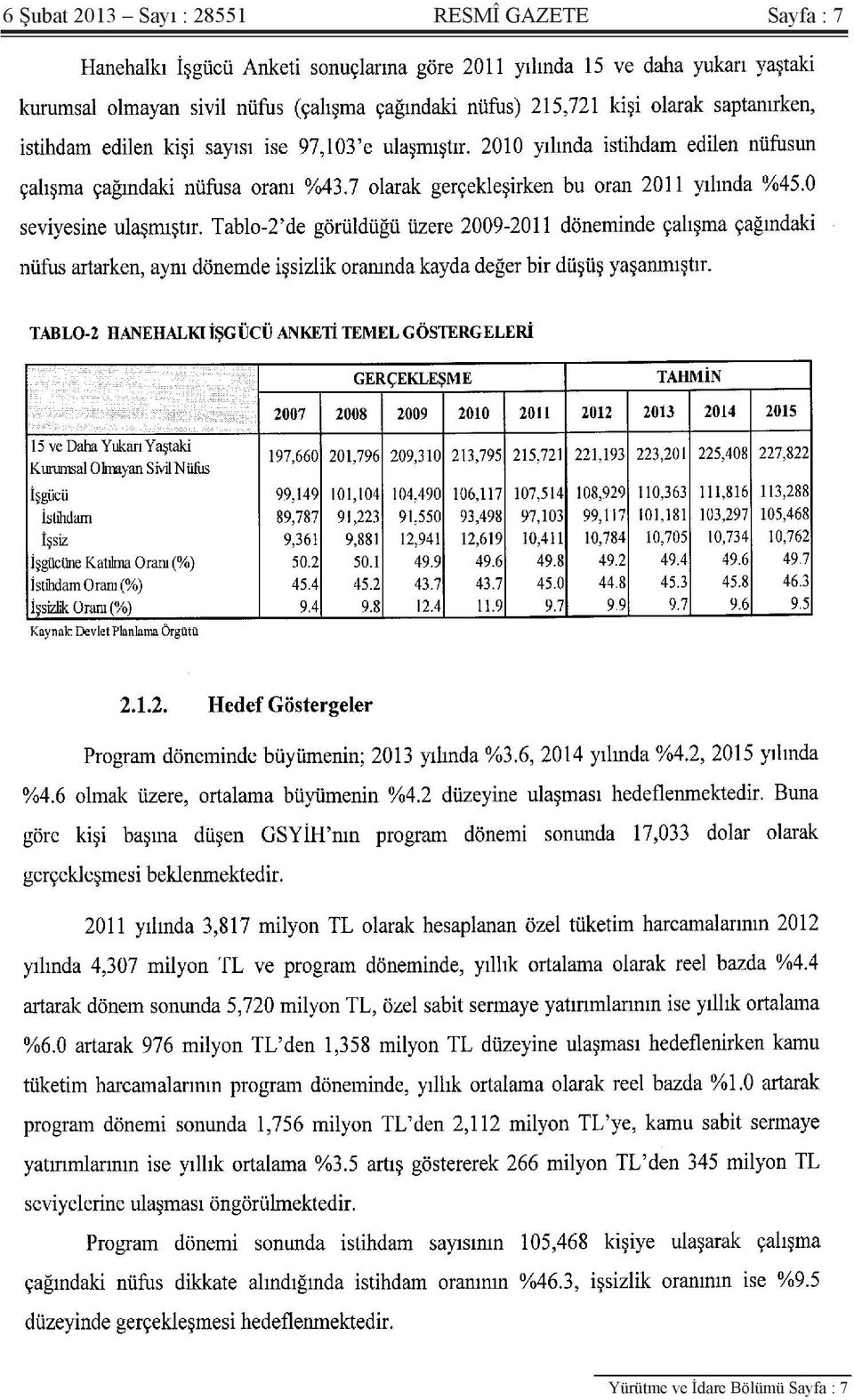 Sayfa : 7 Yürütme ve