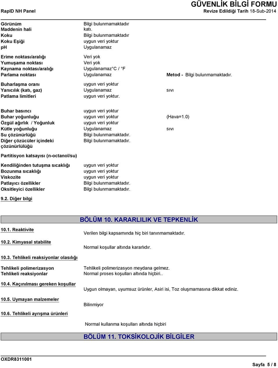 Patlama limitleri.