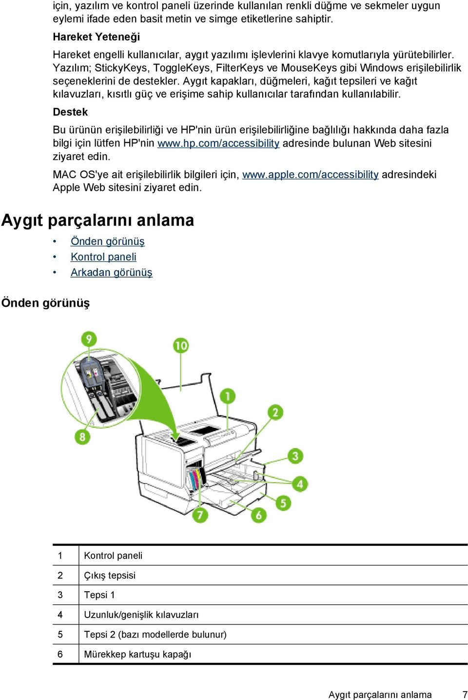 Yazılım; StickyKeys, ToggleKeys, FilterKeys ve MouseKeys gibi Windows erişilebilirlik seçeneklerini de destekler.