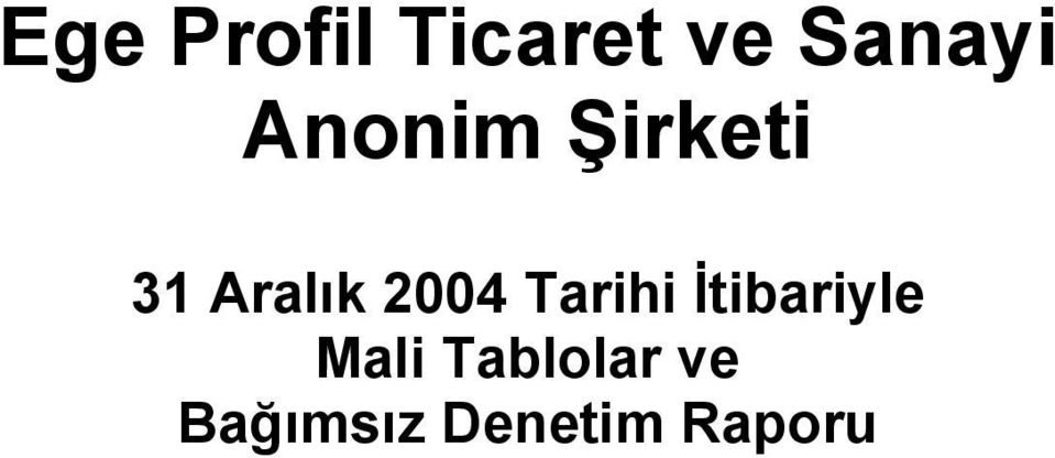 Şirketi Mali