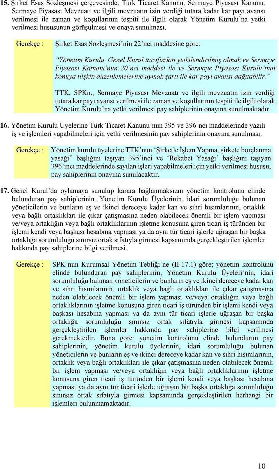 Şirket Esas Sözleşmesi nin 22 nci maddesine göre; Yönetim Kurulu, Genel Kurul tarafından yetkilendirilmiş olmak ve Sermaye Piyasası Kanunu nun 20 nci maddesi ile ve Sermaye Piyasası Kurulu nun konuya